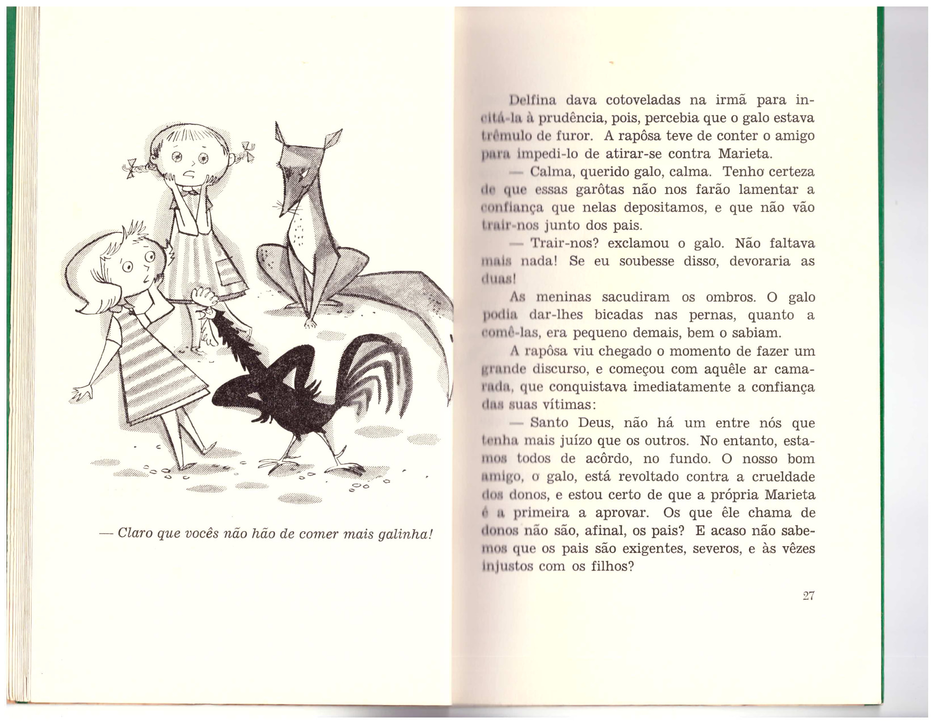Página interna de O Galinho Preto, de Marcel Aymé
